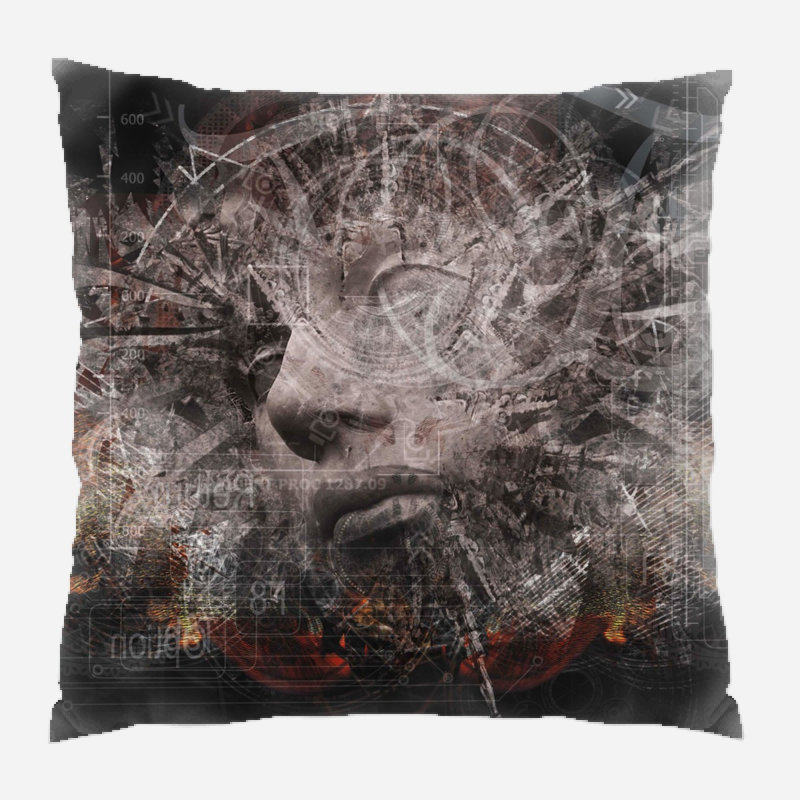 Coussin décoratif Moreira, Microsuède, Intérieur