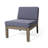 Wood Outdoor Sectional L Shape - With And Table , Shape, 3 , Coffee Table, Gray Frame, Dark Cushions-1370647068