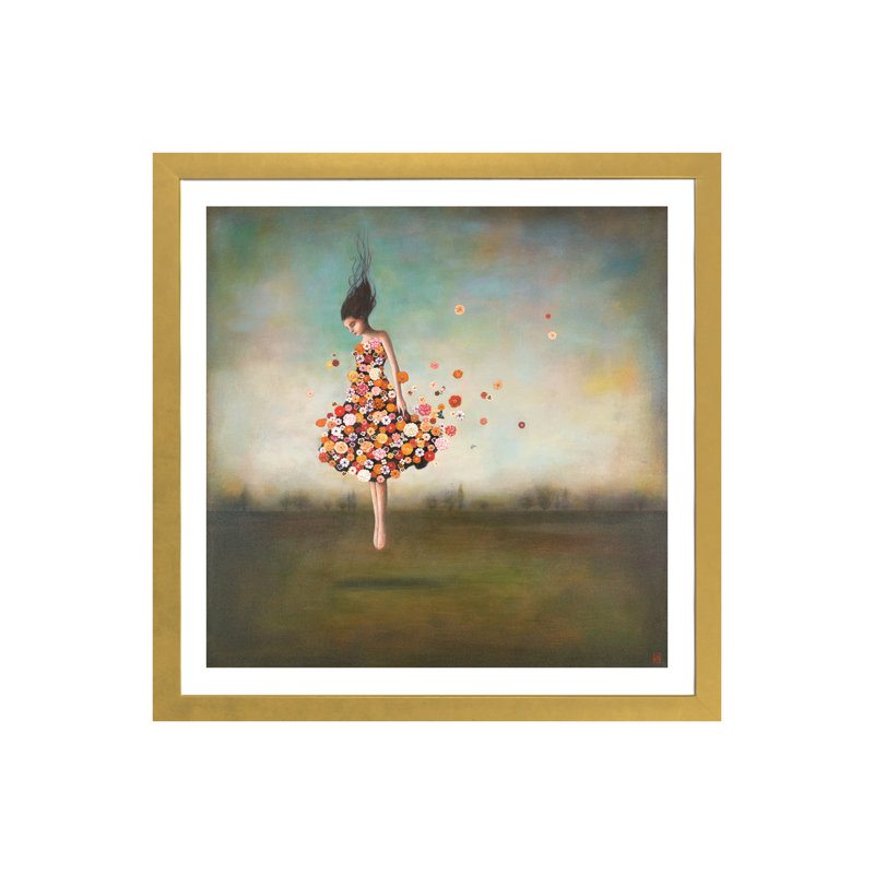 «Boundlessness in Bloom» par Duy Huynh - reproduction, H 24 po x l 24 po x p 1 po, Papier encadré doré