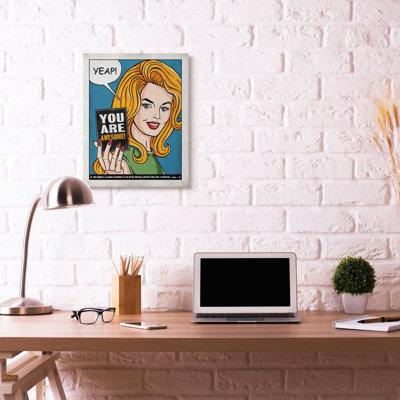 «You Are Awesome Vintage Comic Book Design» par Ester Kay, impression sur toile