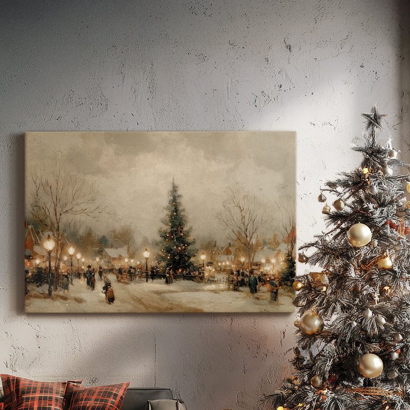 Dusk of Honeyed Manger-Premium Gallery Wrapped Canvas, 48" H x 32" W
