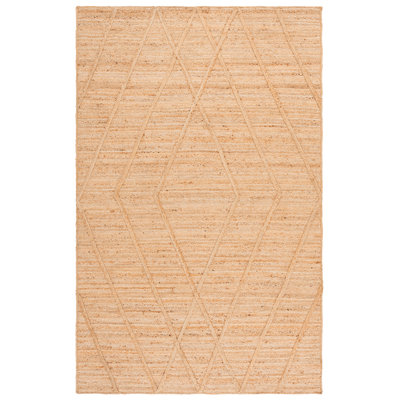 Natural Fiber 977 Flatweave Jute Pile Geometric Rug