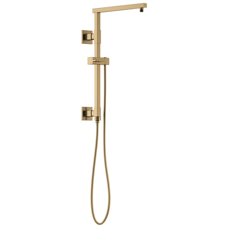 Essential™ Euro Square Shower Column, Luxe Gold