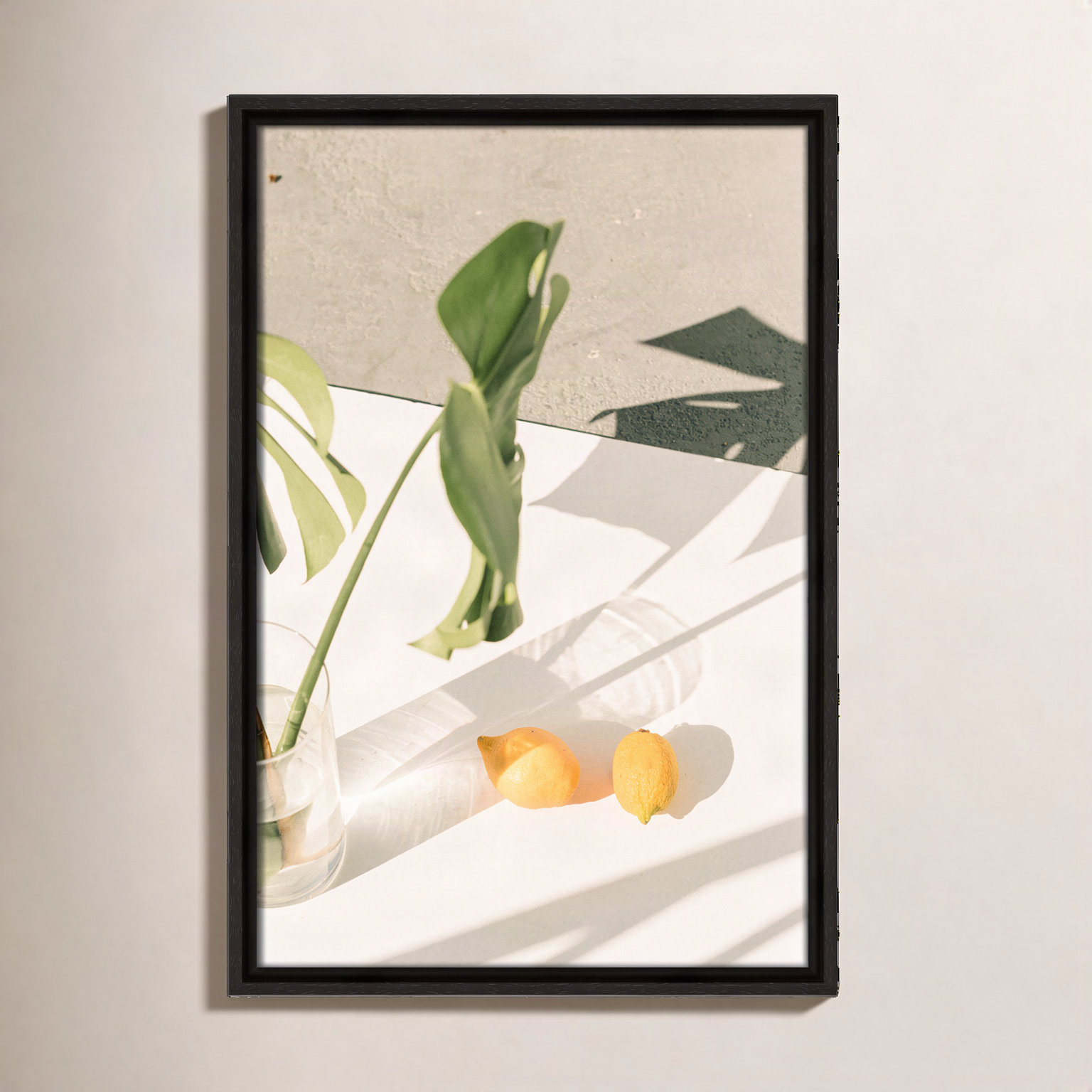 Citrus and Palms Print, 19.5'' H x 13.5'' W x 2'' D, Espresso Framed