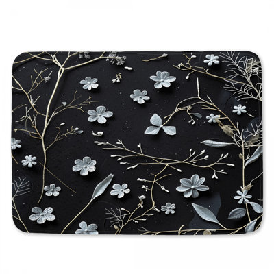 Tapis de bain floral