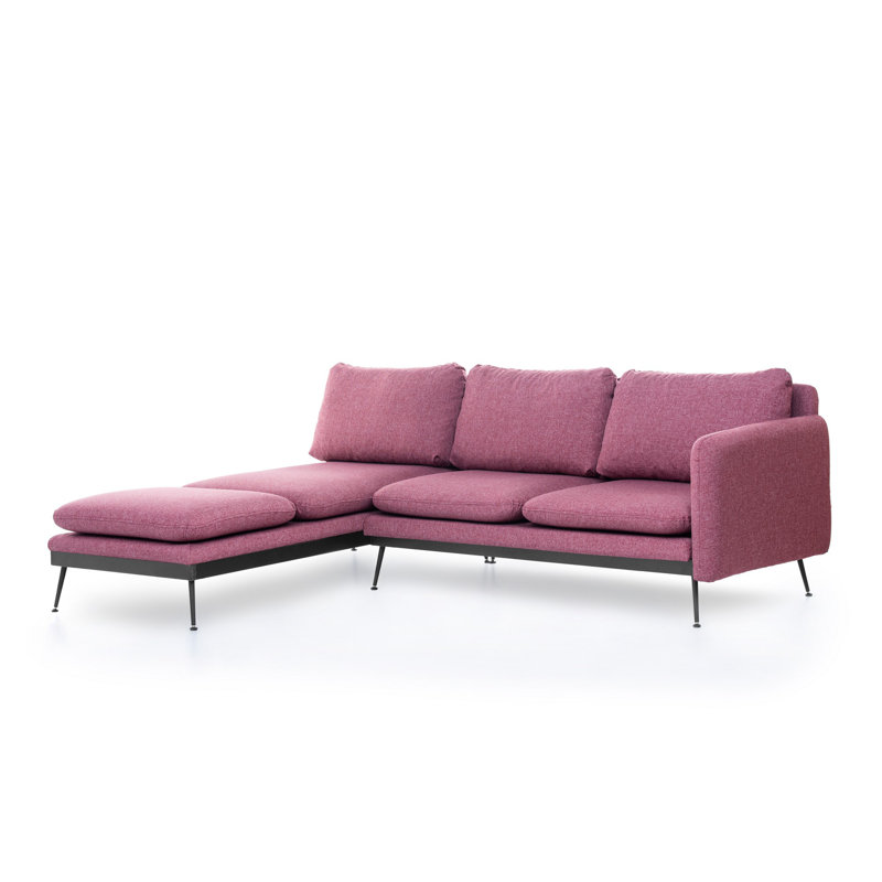 Canapé modulaire de 96,46 po Maristow, Rouge