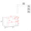 Bureau d'ordinateur, 3 tablettes, pin clair