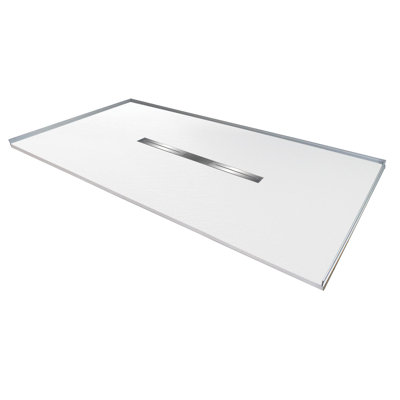 Transolid Trimslate 36-in Zero Threshold Shower Base with Centre Drain