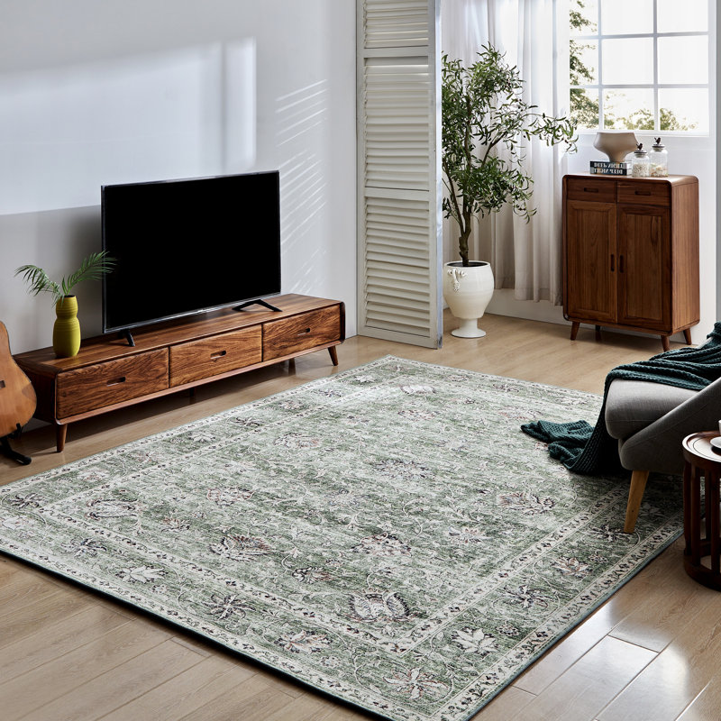 Tapis vert performance lavable à la machine, Rectangle 5 pi 3 po x 7 pi 3 po