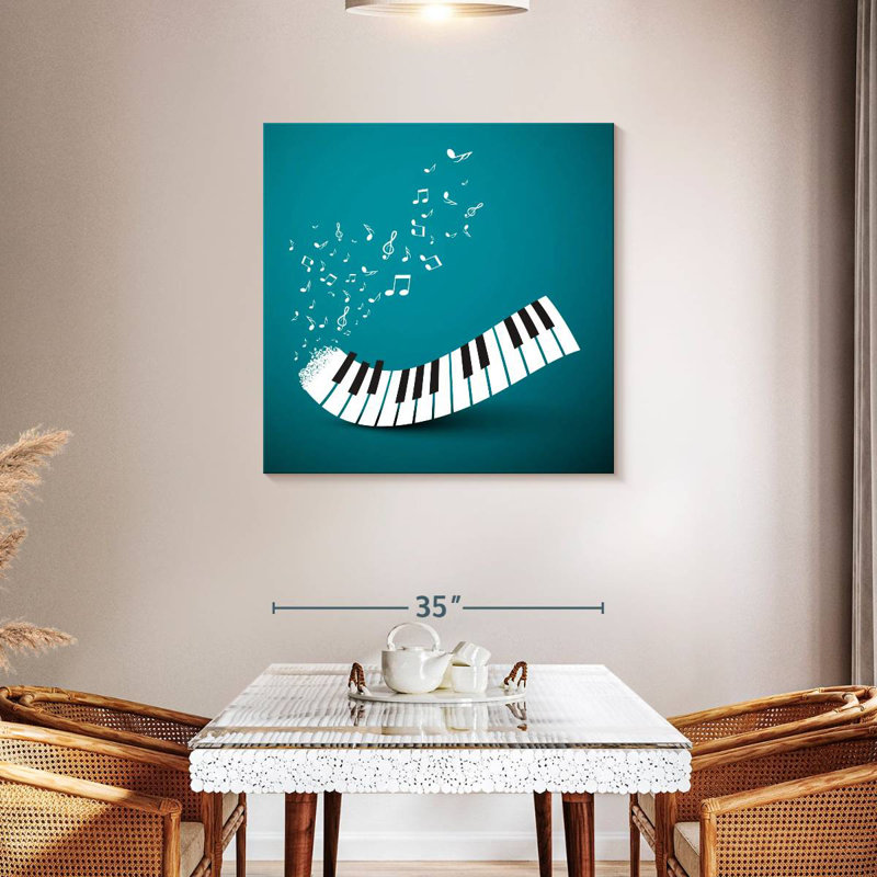 Abarca Piano Keyboard Notes, 36" H x 36" W