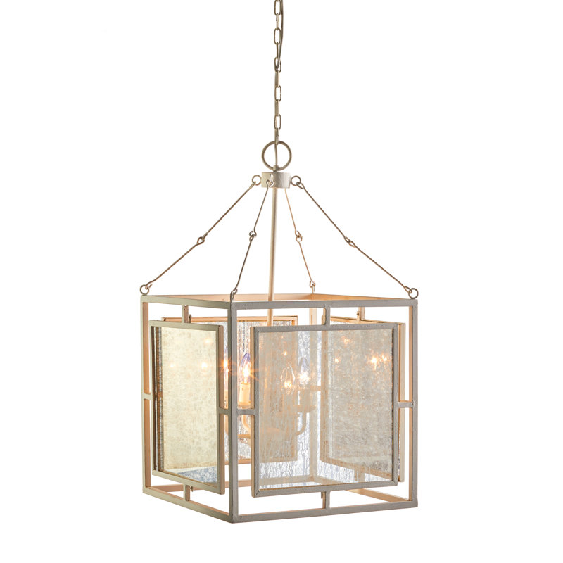 Luminaire suspendu carré simple 4 lumières Sealcove