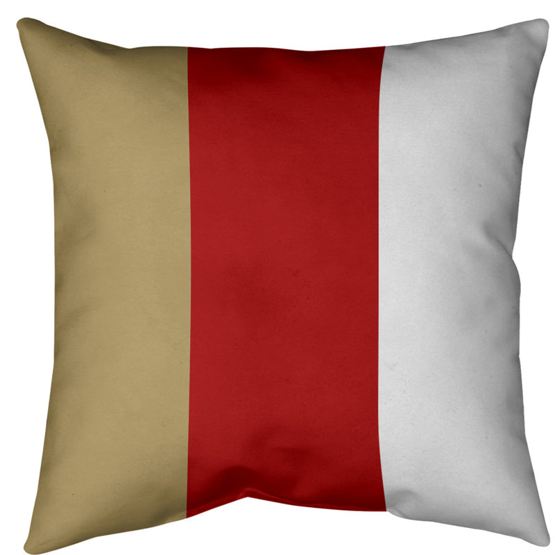Coussin décoratif d'intérieur/d'extérieur, 16 po x 16 po, Rouge