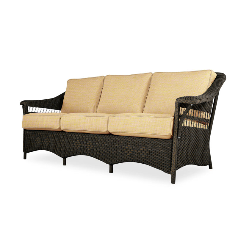 Nantucket Outdoor 3 - Seat Patio Sofa, Remy Pebble, Mink