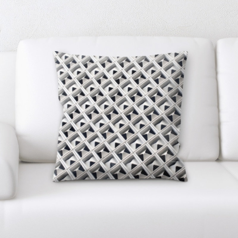 Geometric Microsuede Throw Pillow