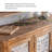 Brown+White Solid Wood+Iron Sideboard