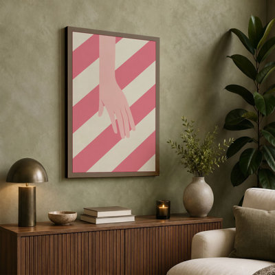 Hands Together Modern 1 Piece Wrapped Canvas Wall Art