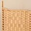 Cloison pliante 4 panneaux en bois massif brun