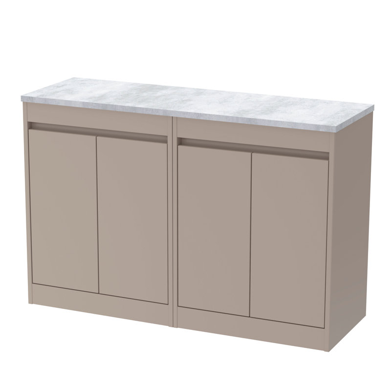 Havana 1240 mm Bathroom Vanity, Soft Linen, White