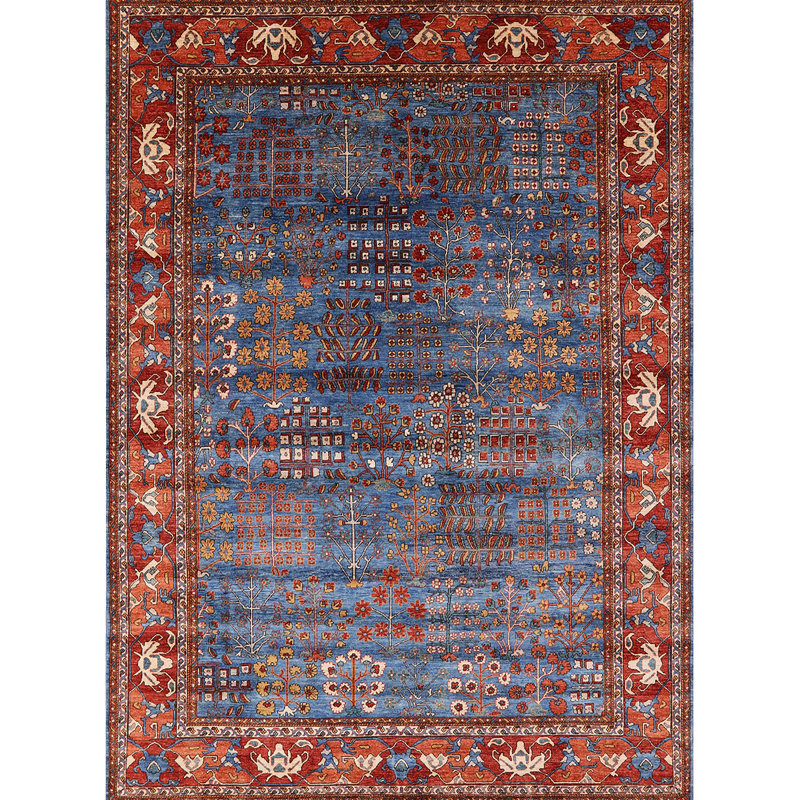 Tapis rouge / bleu Route, Rectangle 7 pi x 10 pi