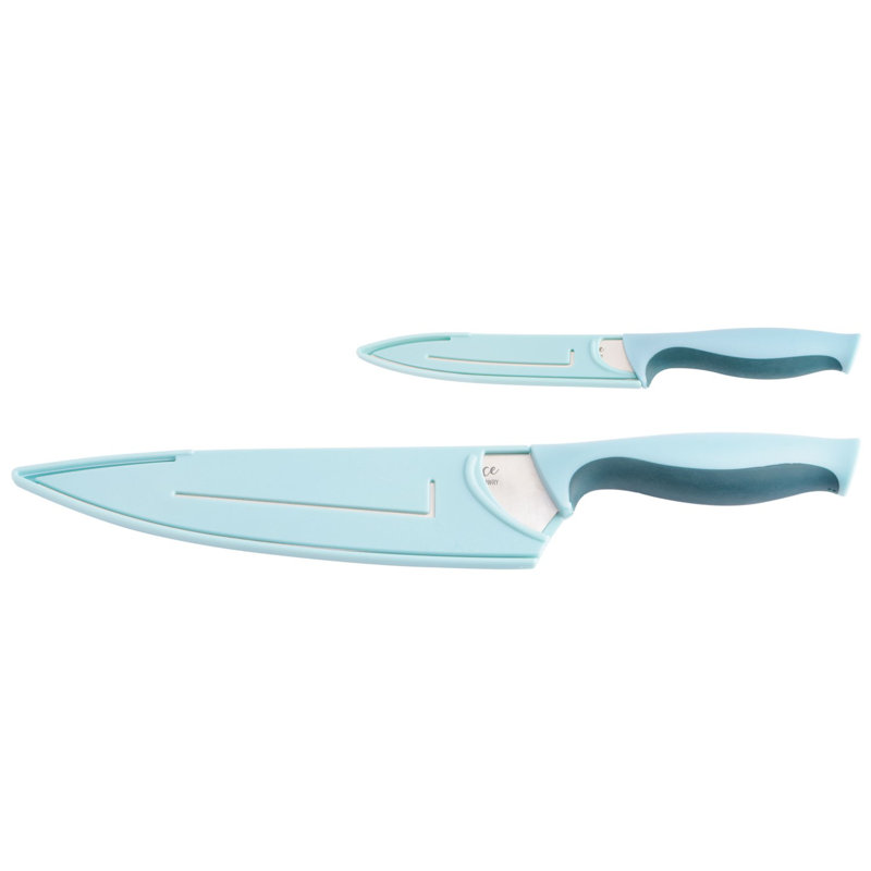 Spice by Tia Mowry Spice by Tia Mowry 6 Piece Cutlery Set W/Cutting Board, Stainless Steel Knives, and Sheaths