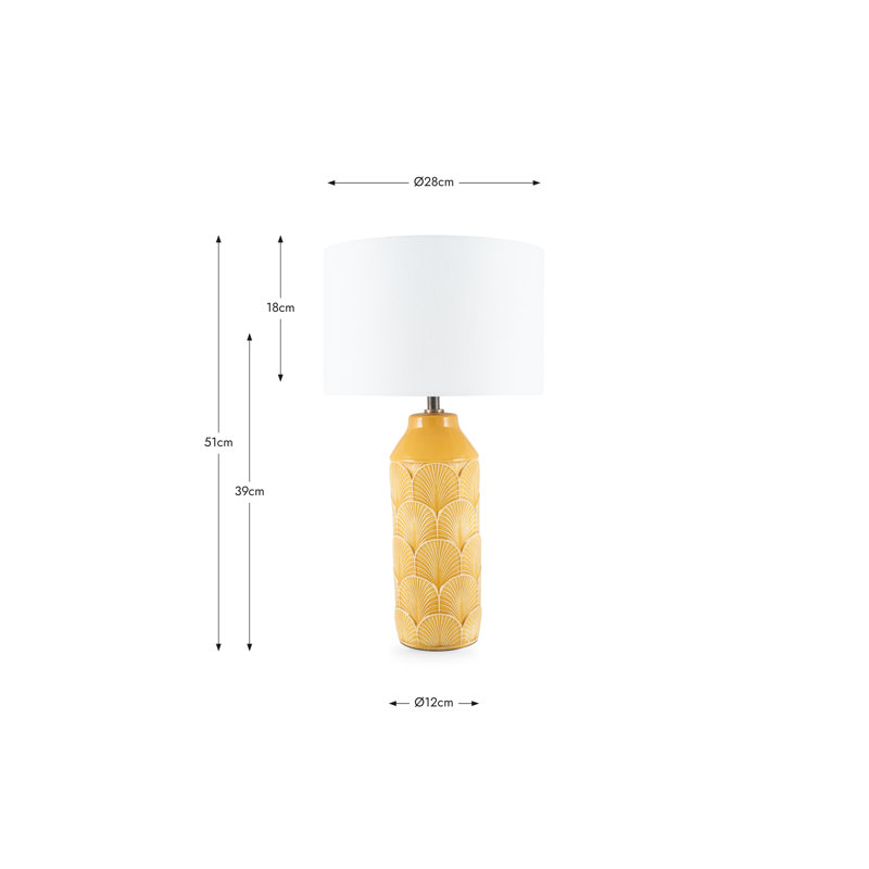 Bianca Table Lamp, Yellow