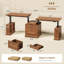 Bureau en L de 67 po avec tiroirs Cataleta, bureau d'ordinateur avec tablettes de rangement et prise de courant, bureau de jeu réversible avec lumières à DEL pour bureau à domicile, gris-642919802
