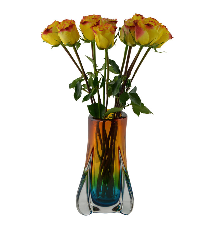 Vase en verre 11 pouces Rainbow