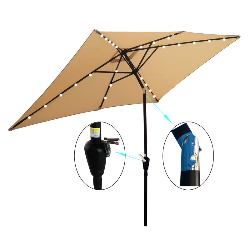 Parasol de jardin 10X6.5Ft