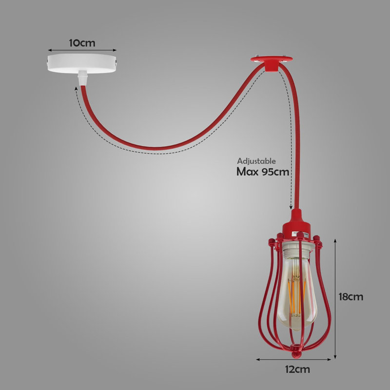 Antashia 1 - Light Red Pendant