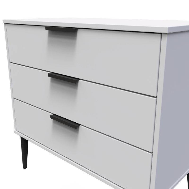 Bonnelle 77cm W 3 - Drawer Chest of Drawers, Grey