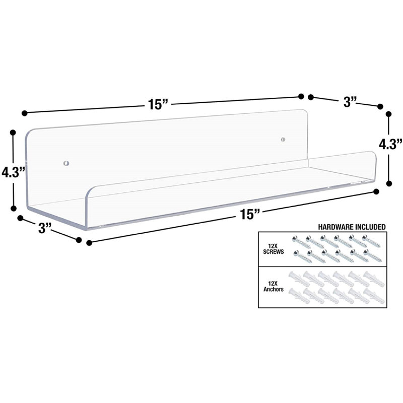 Sorbus Clear Floating Shelf Organizer 6 Pack