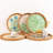 Round Rattan Tray With Mother Of Pearl Inlay Rattan Coffee Table Tray Round Rattan Ottoman Tray For Home And Kitchen Decorative Woven Serving Trays Boho Coffee Table Tray For Décor Leaves