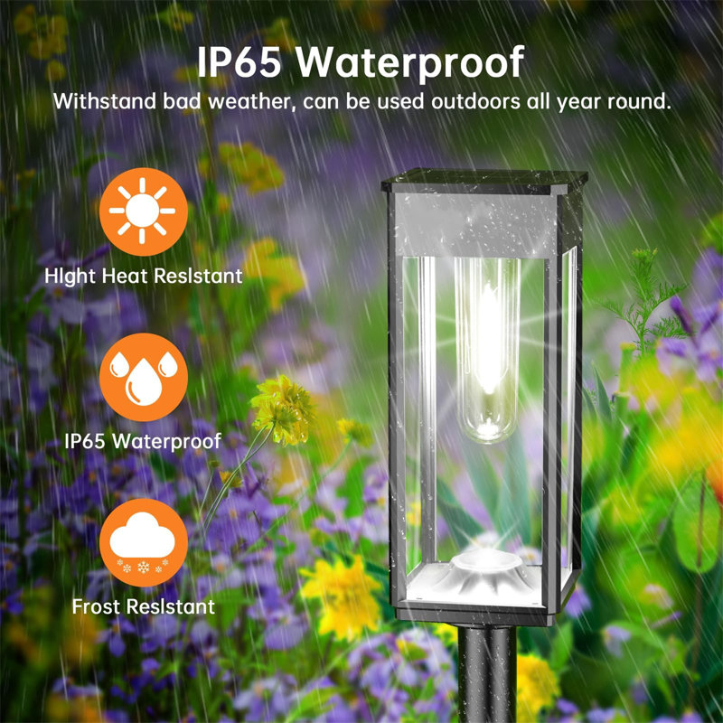 Cool White Solar Powered LED Pathway Lights, 8 Pack