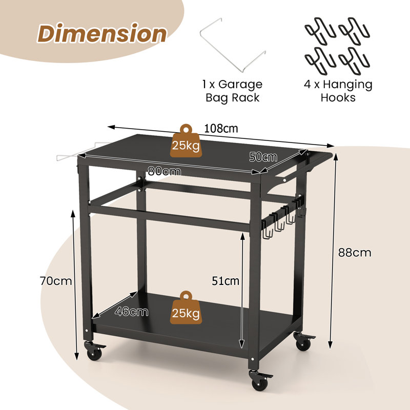 Metal Bar Cart