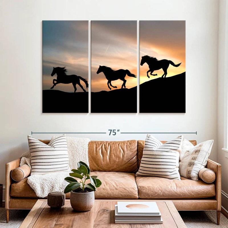 Brampt Wild Horses Galloping, 42" H x 65" W