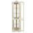 Curio Cabinet Lighted Glass Display Curio Cabinet W/Tempered Glass Doors And Shelves, Crown Corner Cabinet With Bulb, Corner Storage Decoration For Living Room And Bedroom WHI-1275010643