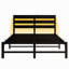 Lit double robuste, lumières, tablette de rangement, cadre de lit de nuit apaisant, tête de lit, chargement, rangement, chambre calme-1155903270-1155903271