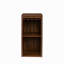 Armoire à vin modulaire de couleur brun noyer avec tablettes de rangement et huche pour salle à manger
