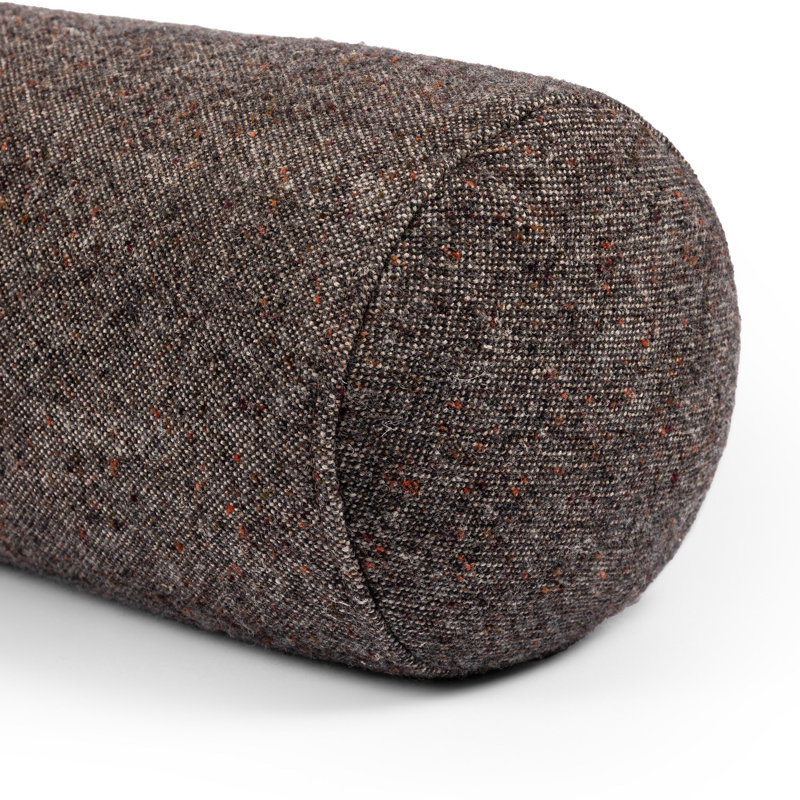 Stonewash Linen Bolster Pillow-Hasselt Ebony-20"x8", Hasselt Ebony
