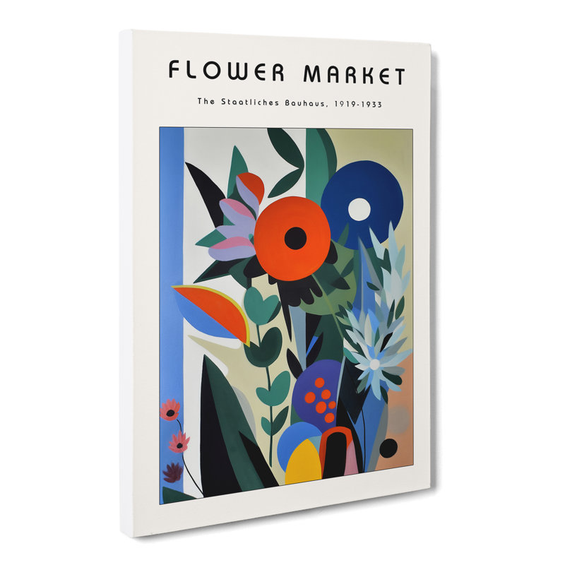XMKTMKT-110 Bauhaus Flower Market Exhibition No.4 - Wrapped Canvas Print, 50cm H x 35cm W x 3cm D