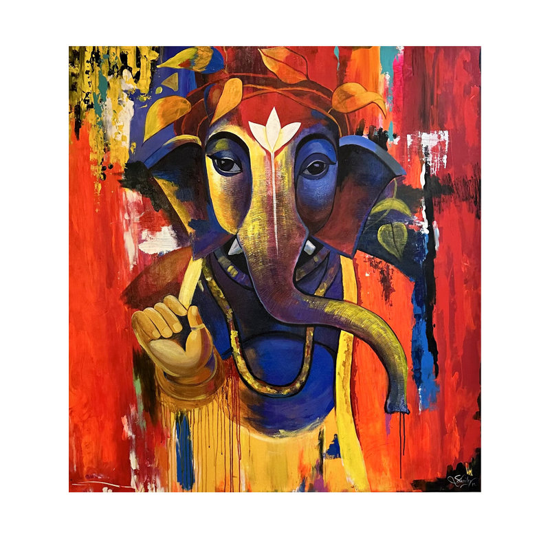 Vighnaharta Ganesha | Art moderne | Peinture de Shaily Verma