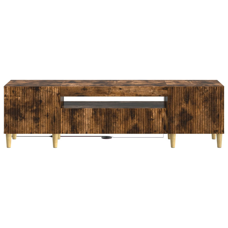 Unfinished with Fireplace Included, Smoked Oak