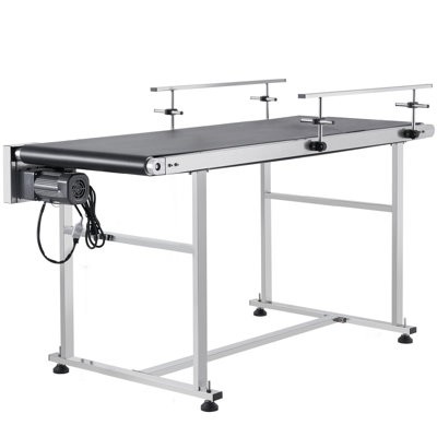 Convoyeur à courroie, table de convoyeur de 59 x 15,7 pouces, convoyeur à courroie motorisé en acier inoxydable robuste pour les applications de codage à jet d'encre