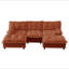 Canapé modulaire en forme de U 107 po avec 2 repose-pieds, canapé-lit modulaire en chenille de 107 po avec coussin en treillis confortable, chambre et appartement-944405483