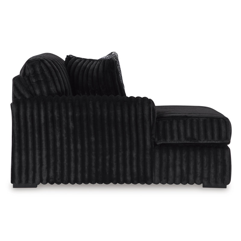 Canapé modulaire 3 pièces avec méridienne Midnight-Madness, Orienté à gauche (vu de face)