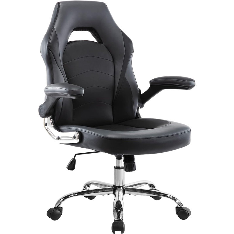 Chaise de bureau ergonomique en cuir synthétique