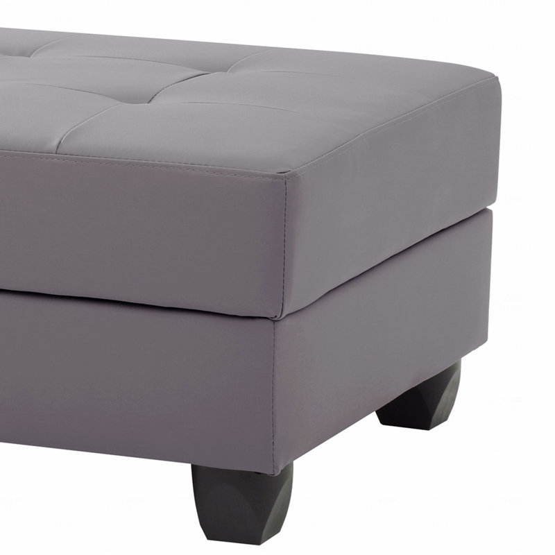 Repose-pieds rembourré en tissu de style contemporain