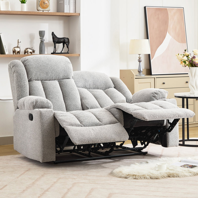 Lovell 2 Seater Reclining Sofa, Grey