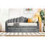 Lit de jour simple rembourré avec couchette, aspect velours gris et option de charge, douille de couchette robuste, palette de couleurs-2030229724