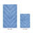 Annaclara Premium 100% Cotton 1990 GSM 2-Piece Tufted Chevron Bath Rug Set with Non-Slip Spray Latex Backing, OEKO-TEX® Certified, Super Absorbent and Machine Washable, Dark Blue-122444786-71048584